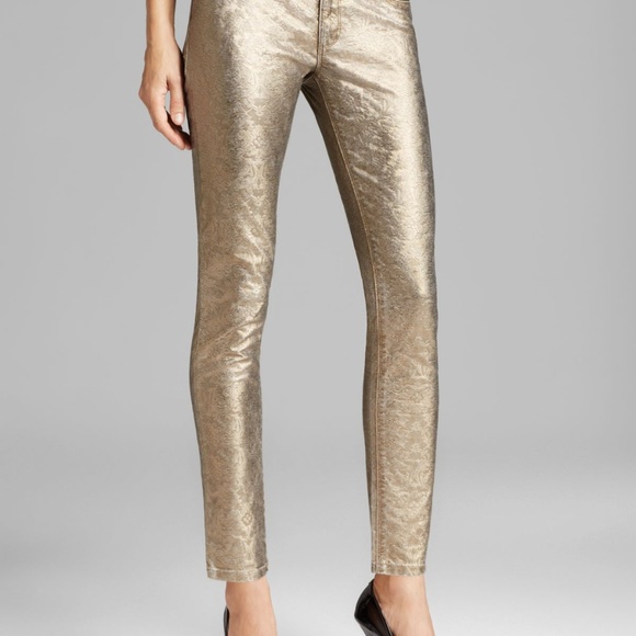 DL1961 Denim - DL1961 Emma Legging Skinny Gold Brocade Glimmer